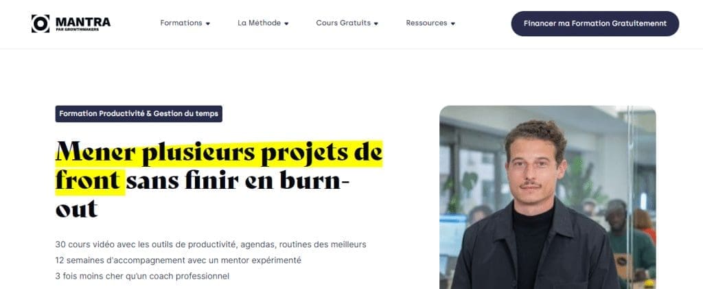 Mantra Formation Gestion du temps