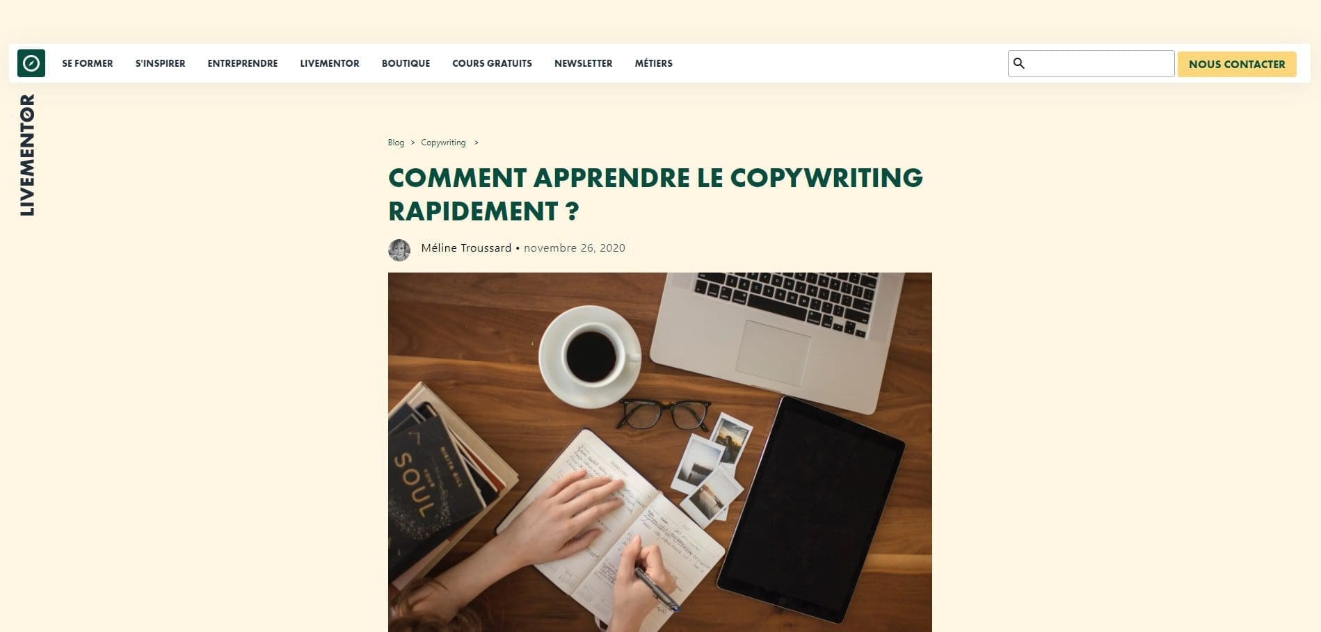 Quelles sont les meilleures ressources gratuites pour apprendre le copywriting ? 1 Livementor.com Meline Troussard 1 1