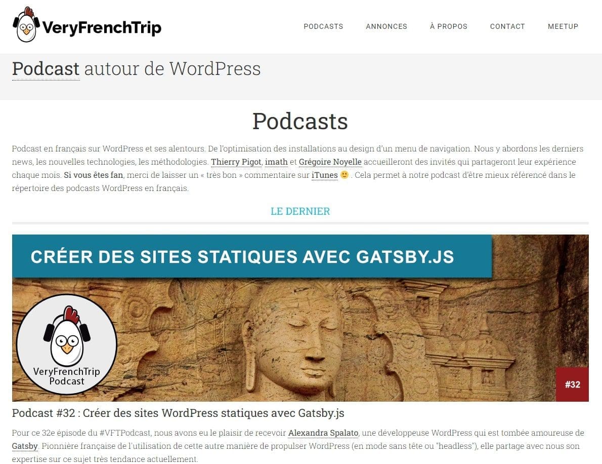 Very French Trip Wordpress Podcast