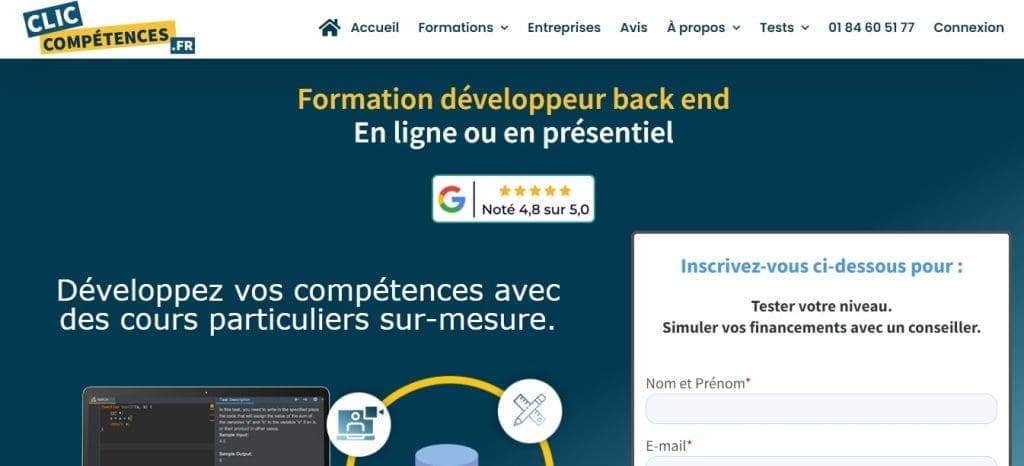 Clic Compétences Formations Backend