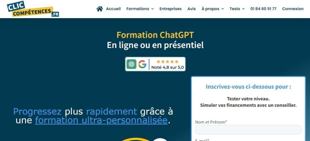 Formation ChatGPT – Clic Compétence