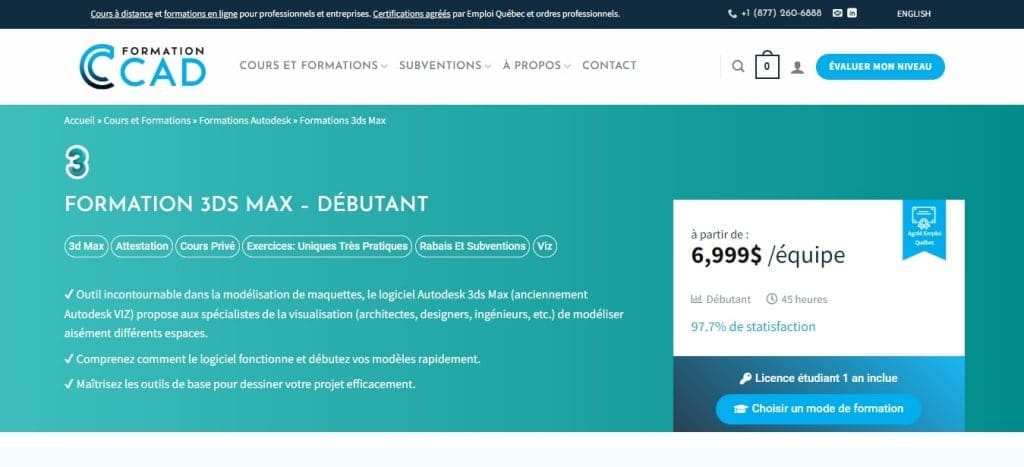 Formation CAD Formations 3ds Max