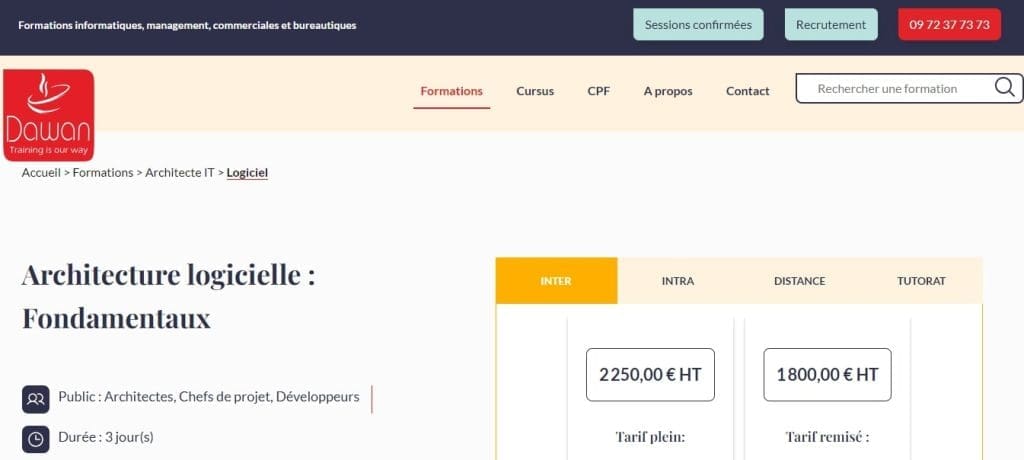 Dawan Formations Architecture Logicielle