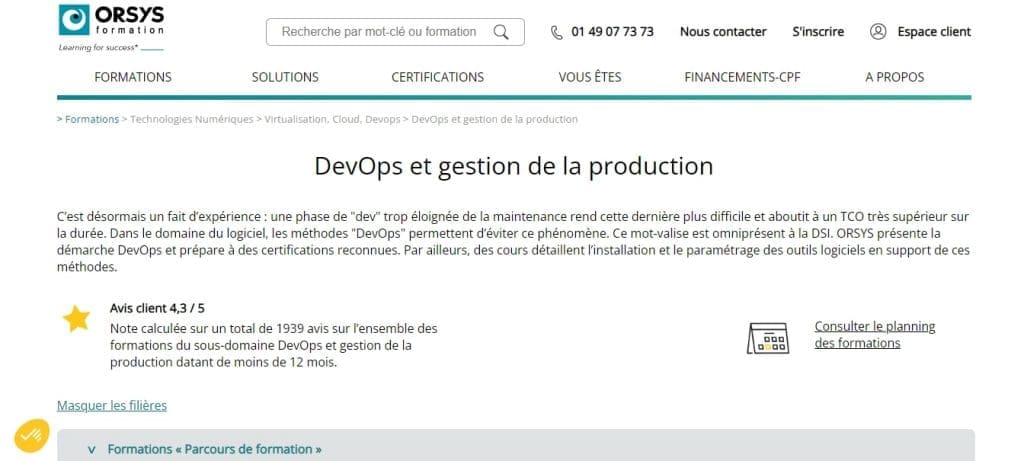 Orsys Formations DevOps à Paris