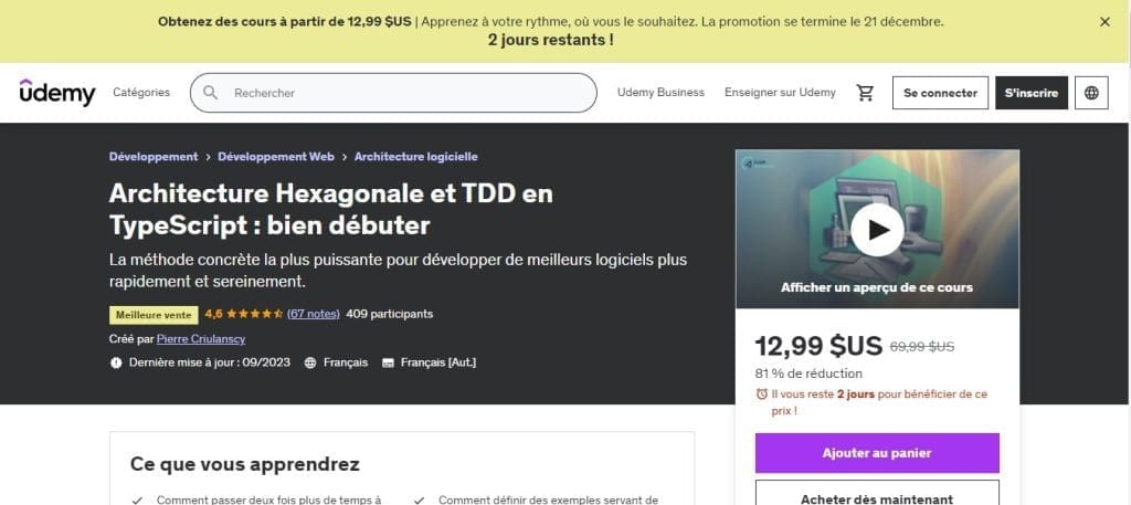 Udemy Formations Architecture Logicielle