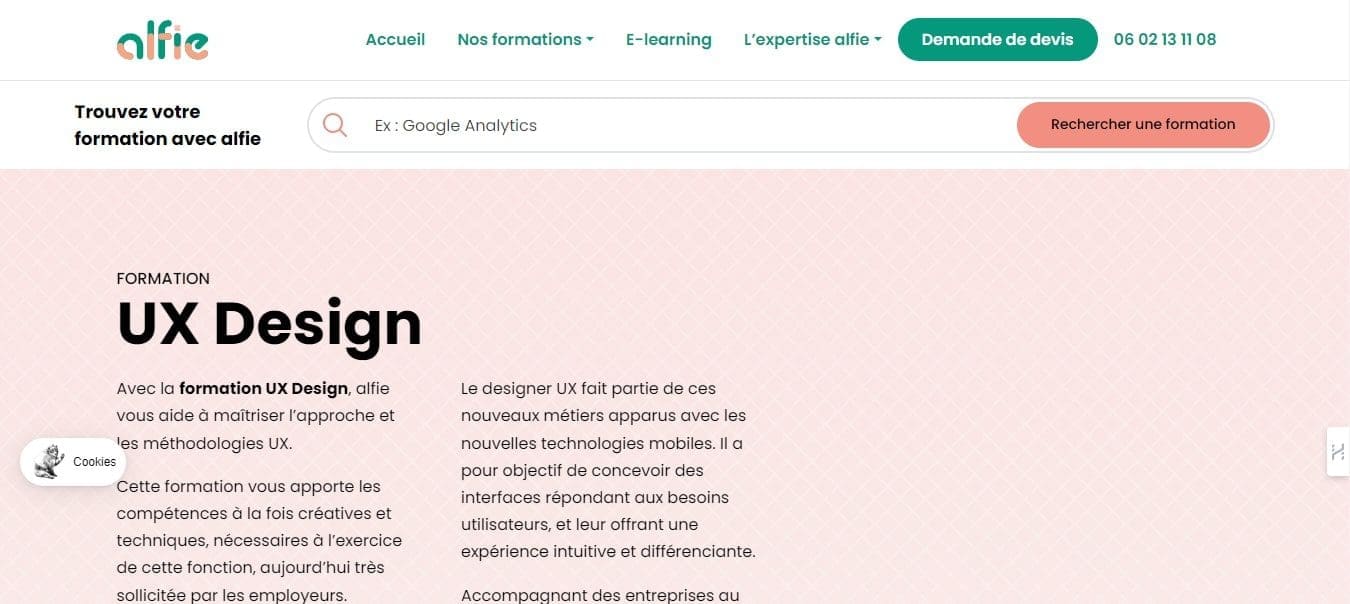 Alfie Formations UX Design