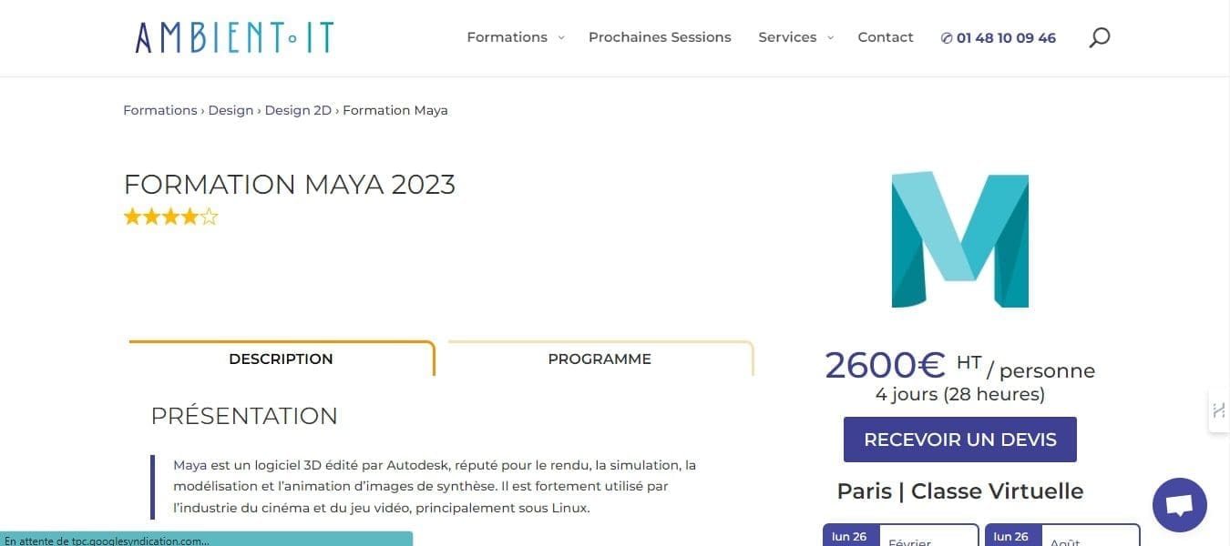 Les 10 Meilleures Formations 3D en 2026 2 Ambient it Formations 3D