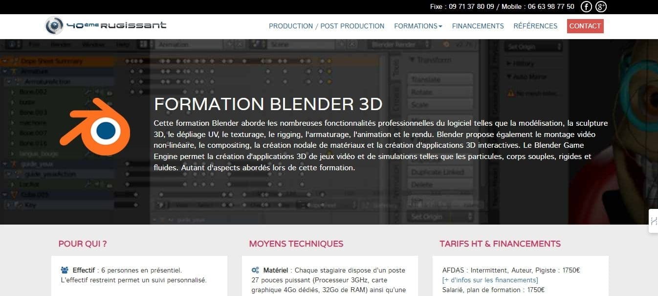 Les 7 Meilleures Formations Blender en 2026 4 Le 40e rugissant Formations Blender