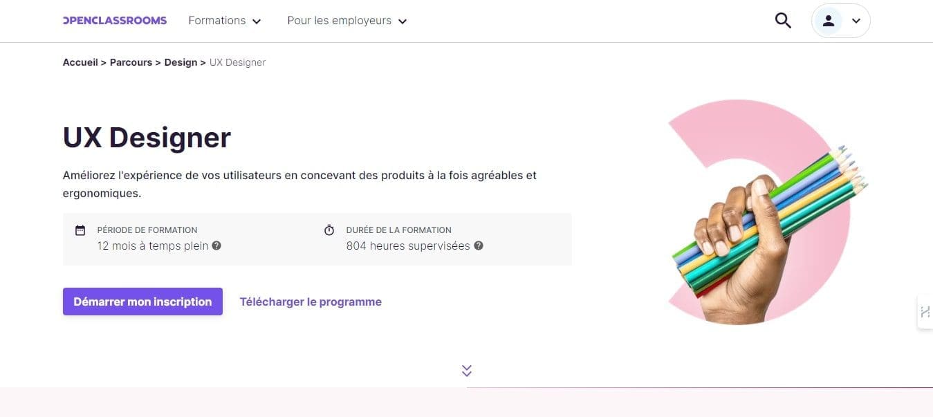 OpenClassrooms Formations UX Design
