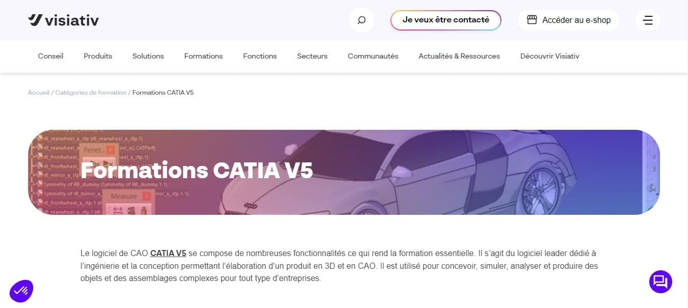 Visiativ Formations Catia