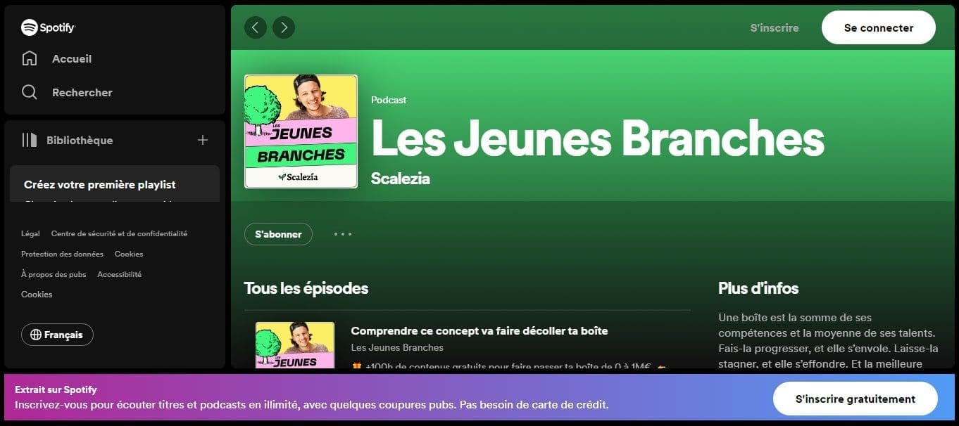 Quels podcasts pour apprendre le closing en 2026 ? 1 Podcast Les jeunes branches Benoit Dubos