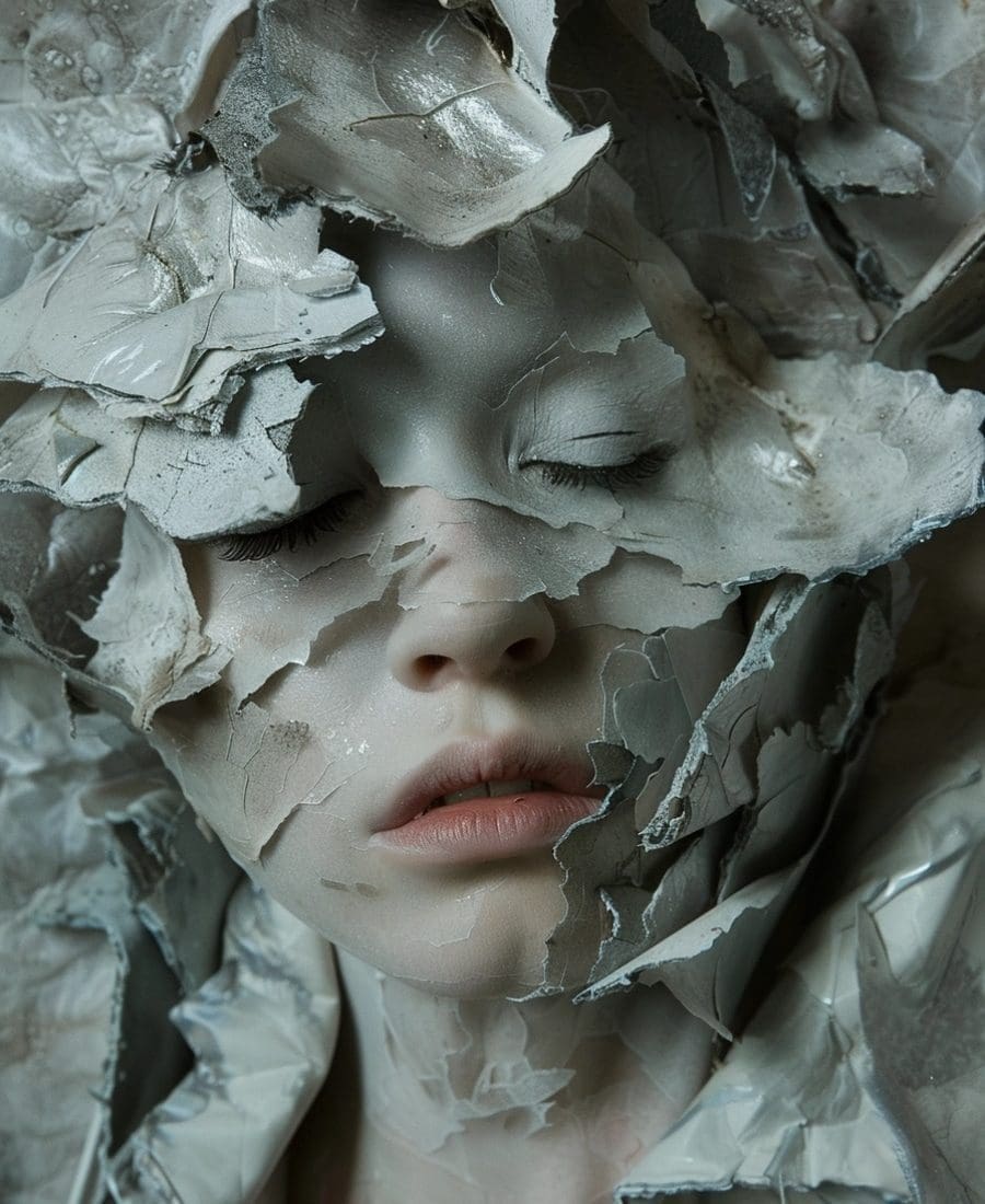 Shedding skin on a White