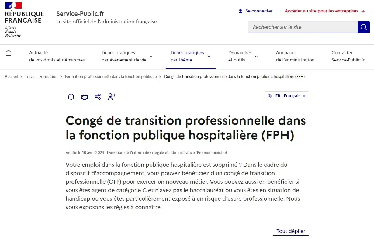 Quels sont les dispositifs pour financer votre formation en France ? 7 CONGE DE TRANSITION PROFESSIONNELLE