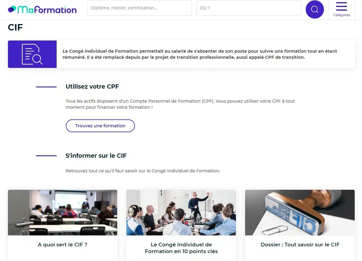 Quels sont les dispositifs pour financer votre formation en France ? 4 CONGE INDIVIDUEL DE FORMATION