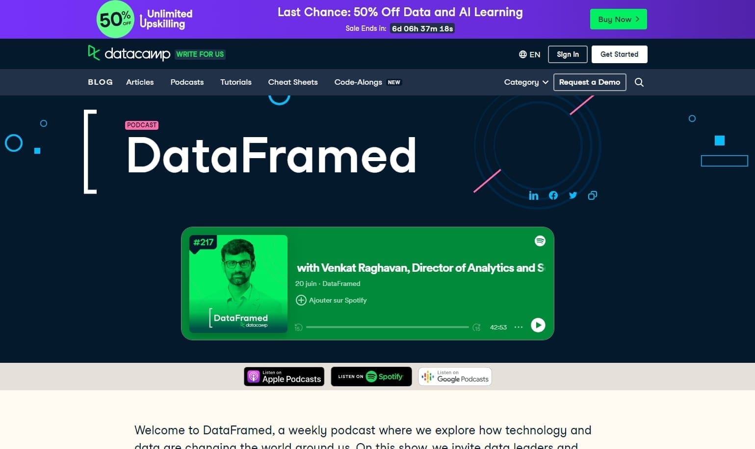 Quels podcasts pour apprendre la Data Science ? 4 Data Framed