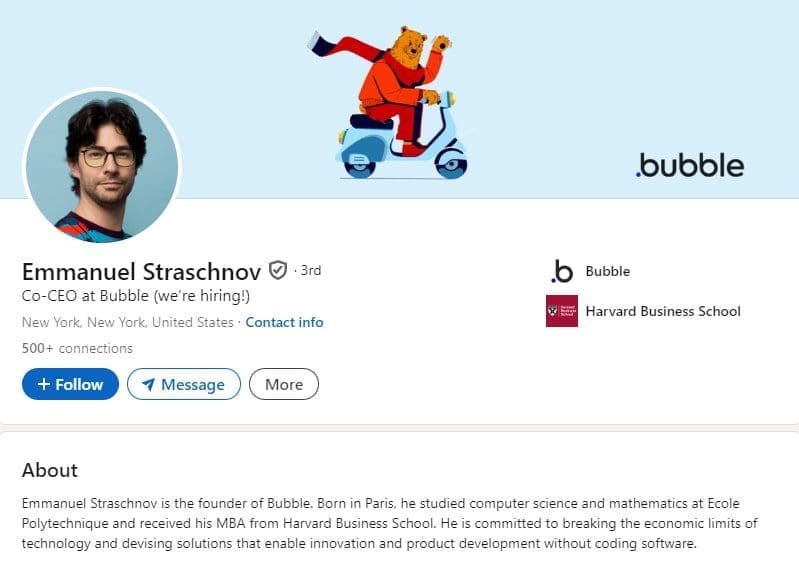 Qui sont les experts et influenceurs dans le No Code à suivre en France ? 1 Emmanuel Straschnov