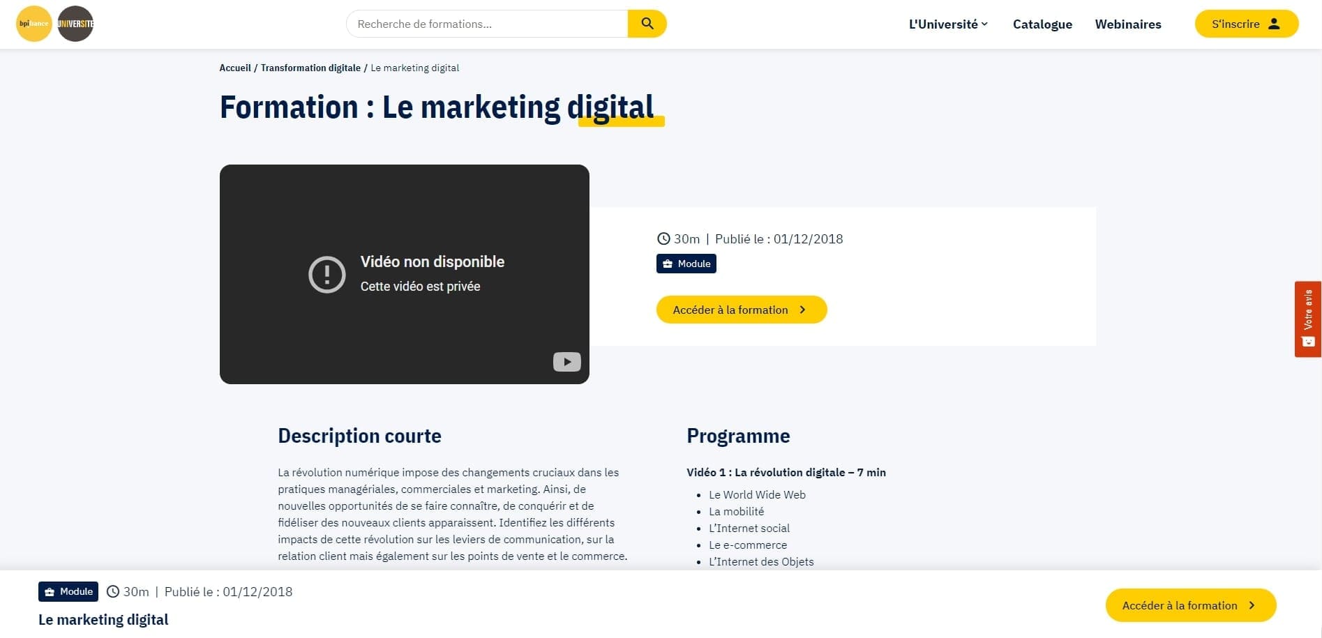Le marketing digital de BPI Universite
