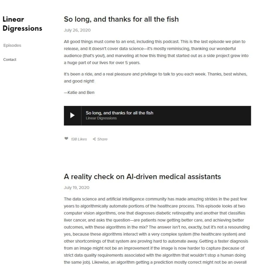 Quels podcasts pour apprendre la Data Science ? 5 Linear Digressions