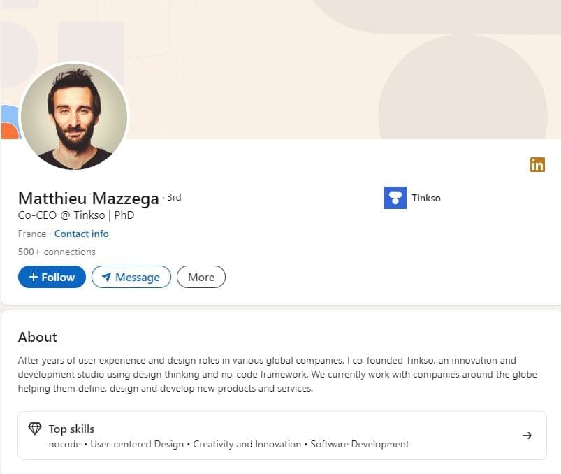 Qui sont les experts et influenceurs dans le No Code à suivre en France ? 6 Matthieu Mazzega