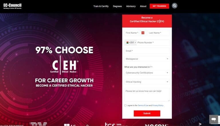Certification pentest : le classement complet des certifications Ă passer en 2026 5 Logo de la certification CEH Certified Ethical Hacker d'EC-Council
