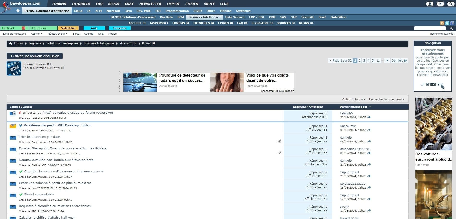 FORUM POWER BI DE DEVELOPPEZ.NET