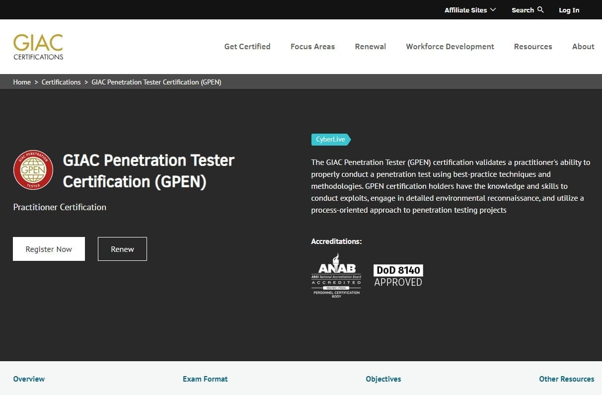 GPEN GIAC PENETRATION TESTER