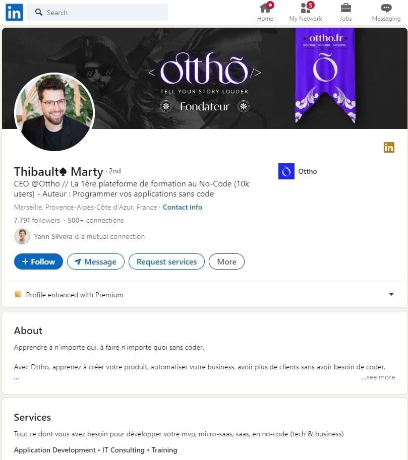 Qui sont les experts et influenceurs dans le No Code à suivre en France ? 12 Thibault Marty