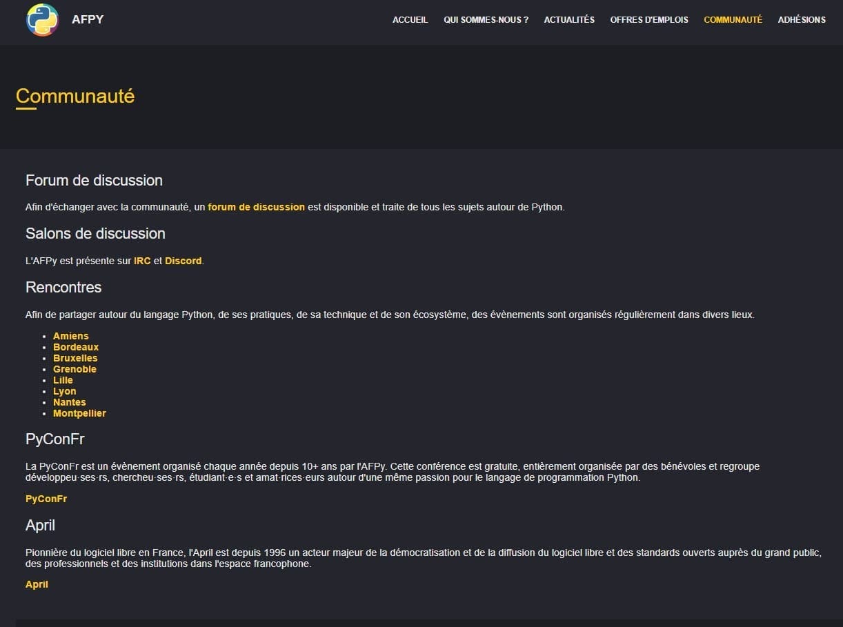 Association Francophone Python