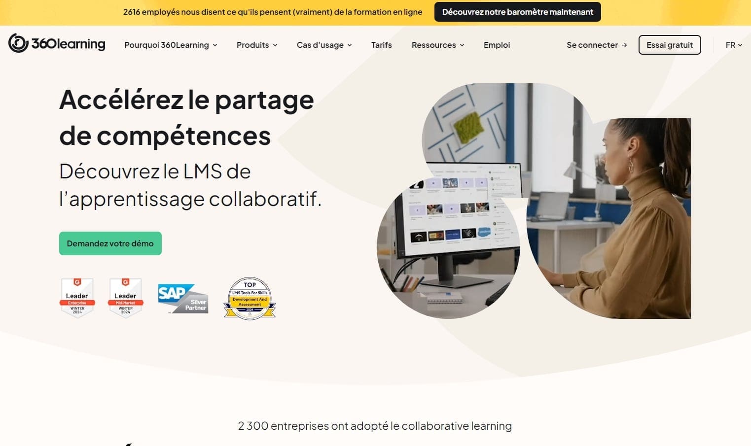 360Learning La plateforme LMS collaborative pour développer les compétences en continu 360Learning La plateforme LMS collaborative pour developper les competences en continu