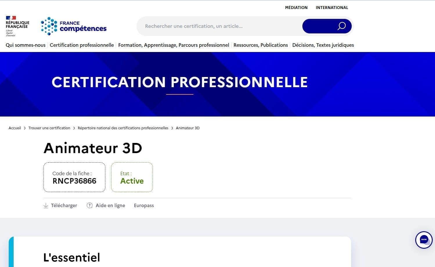 Quelles sont les certifications disponibles dans le secteur de la 3D ? 1 Animateur 3D