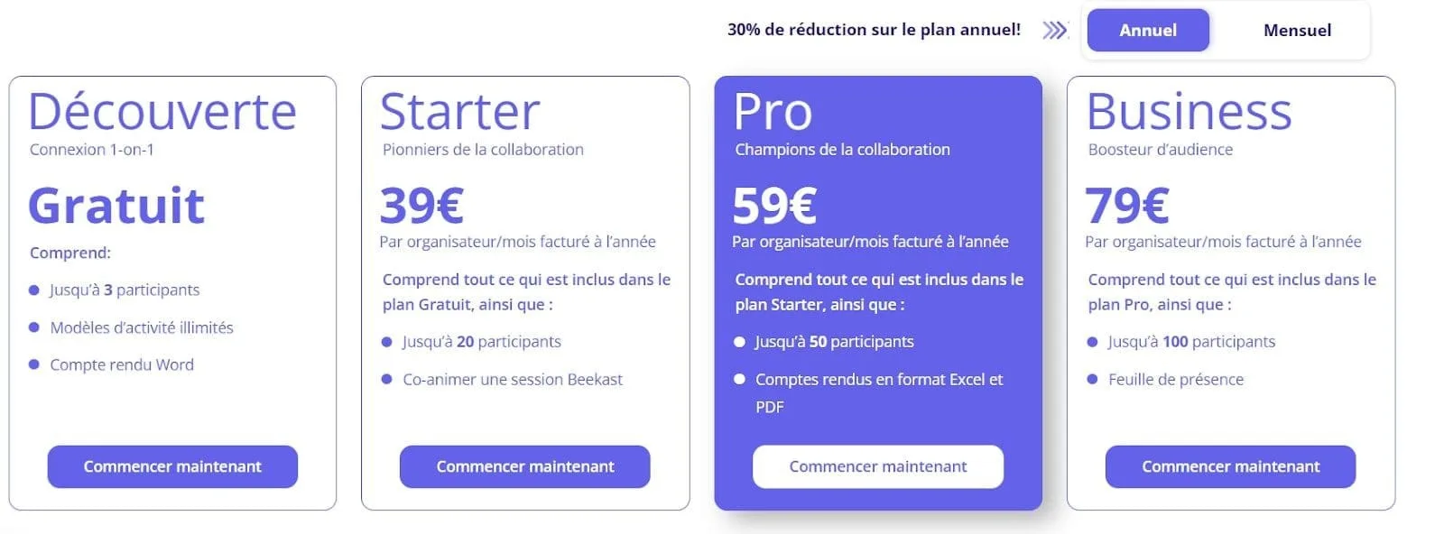 Beekast La plateforme tout en un pour animer des reunions et formations interactives Tarifs