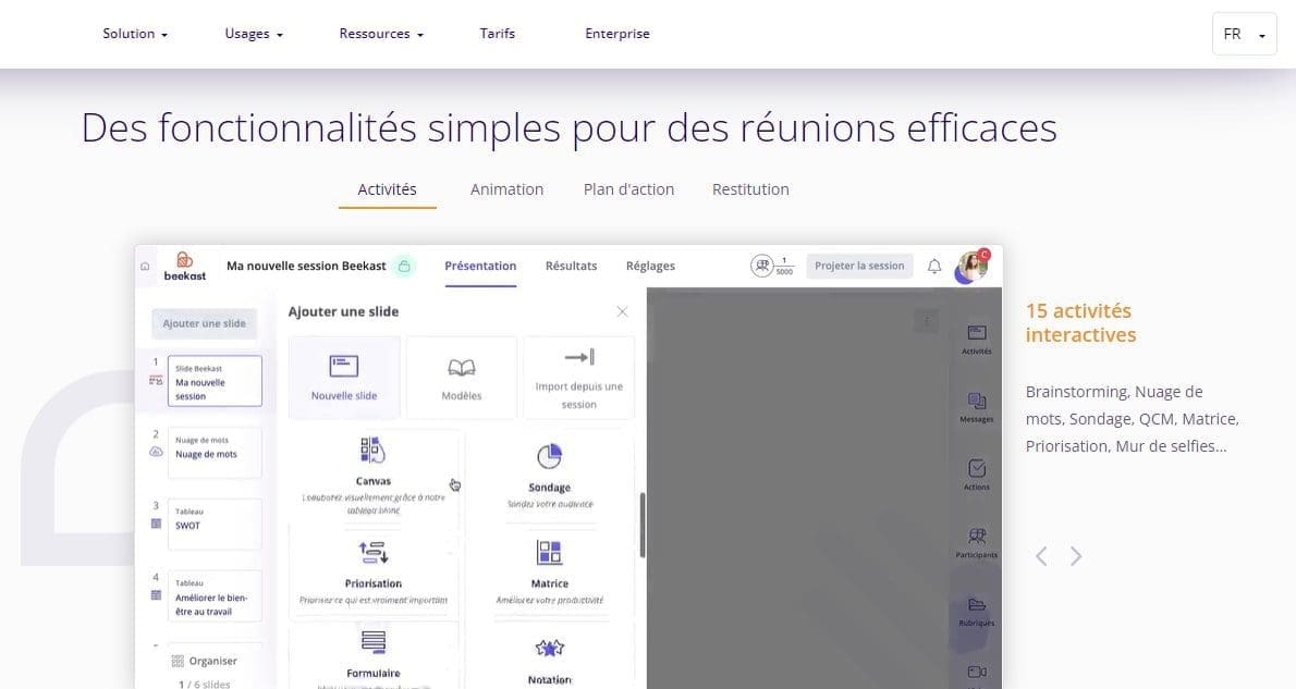 Beekast La plateforme tout-en-un pour animer des réunions et formations interactives Beekast La plateforme tout en un pour animer des reunions et formations interactives