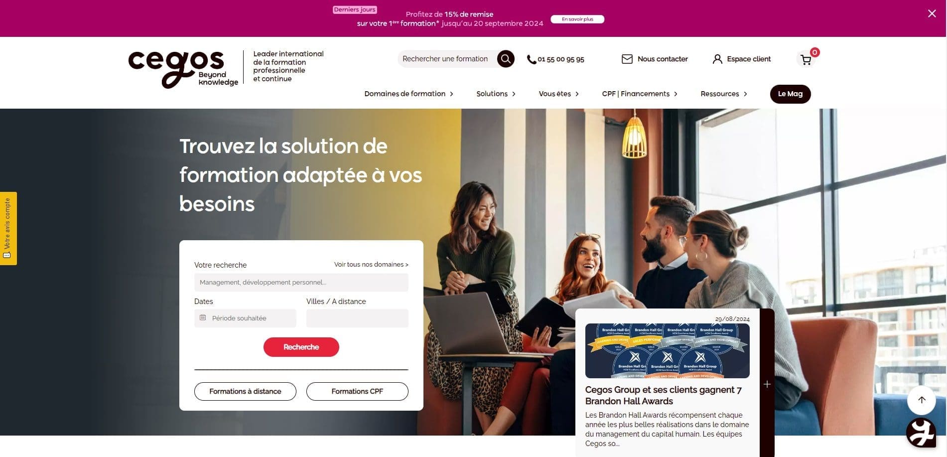 CEGOS – Leader international de la formation professionnelle Un acteur majeur de la formation en France et a linternational