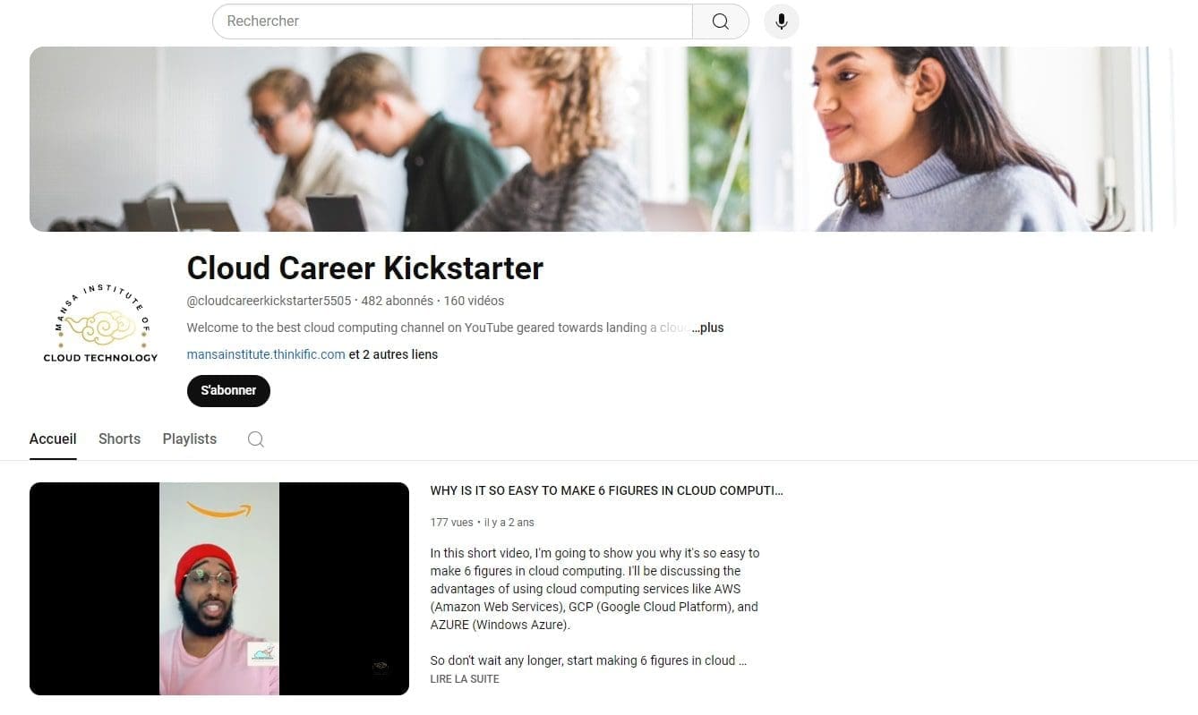 7 chaînes YouTube pour maîtriser le Cloud Computing 7 Cloud Career Kickstarter – Developpement de carriere dans le cloud pour debutants