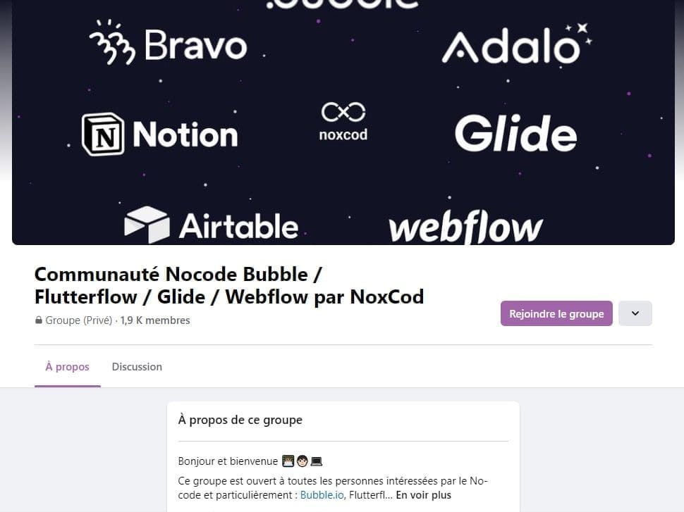 5 communautés à rejoindre pour mieux se former à Bubble 3 Communaute Nocode Bubble Flutterflow Glide Webflow par