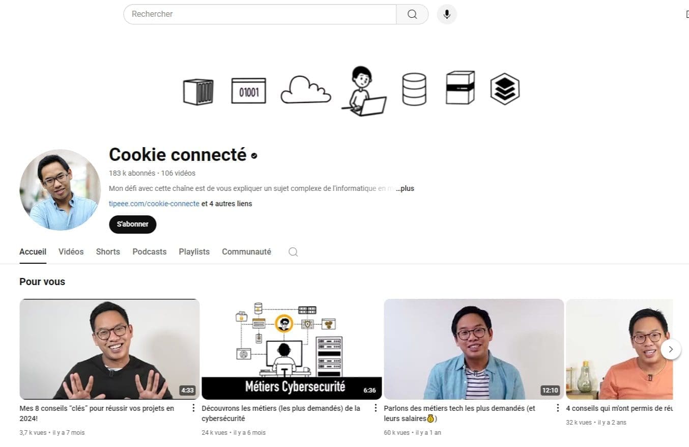 7 chaînes YouTube pour maîtriser le Cloud Computing 2 Cookie connecte – Expertise technique et tendances cloud pour professionnels IT