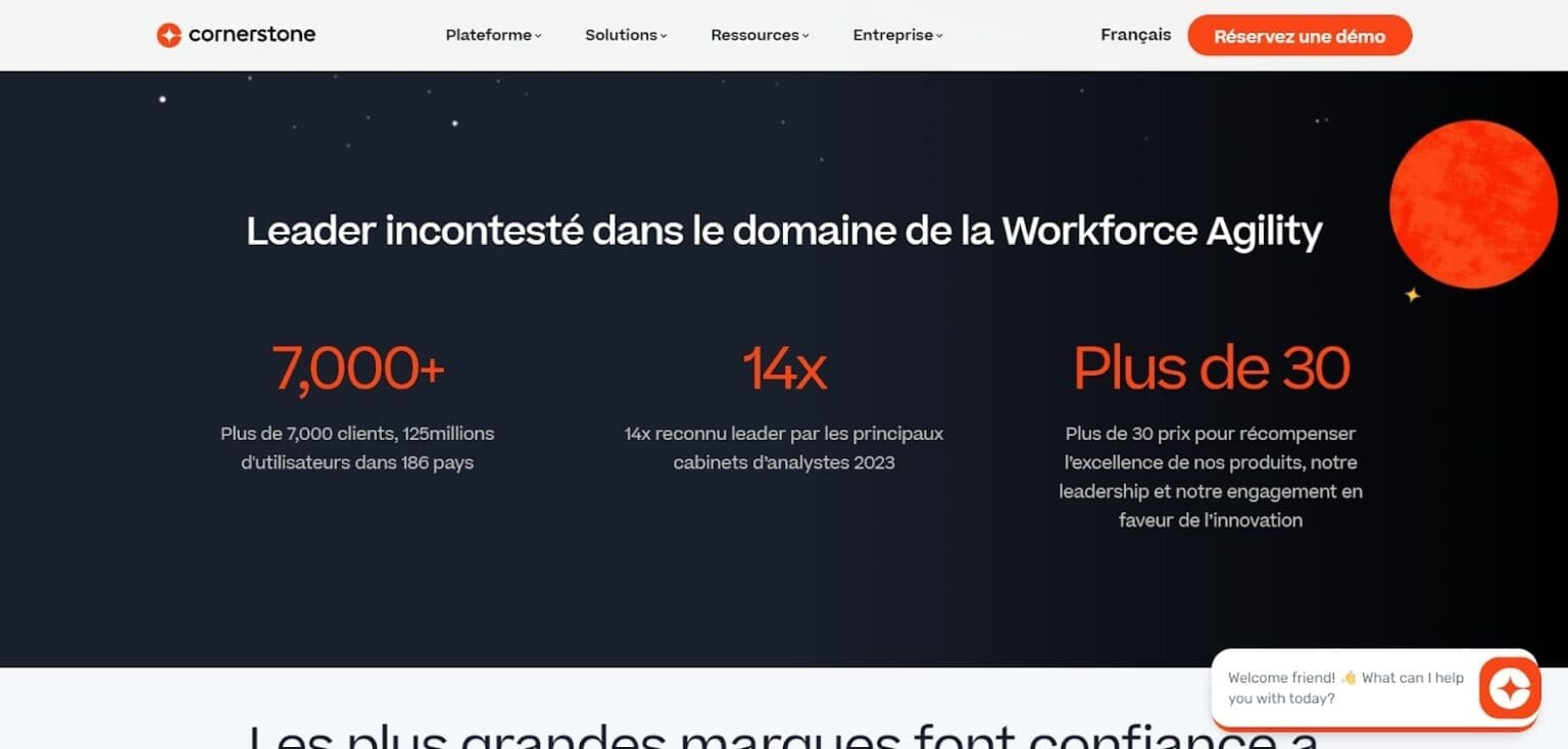 Cornerstone Plateforme leader pour les entreprises Cornerstone Plateforme leader pour les entreprises