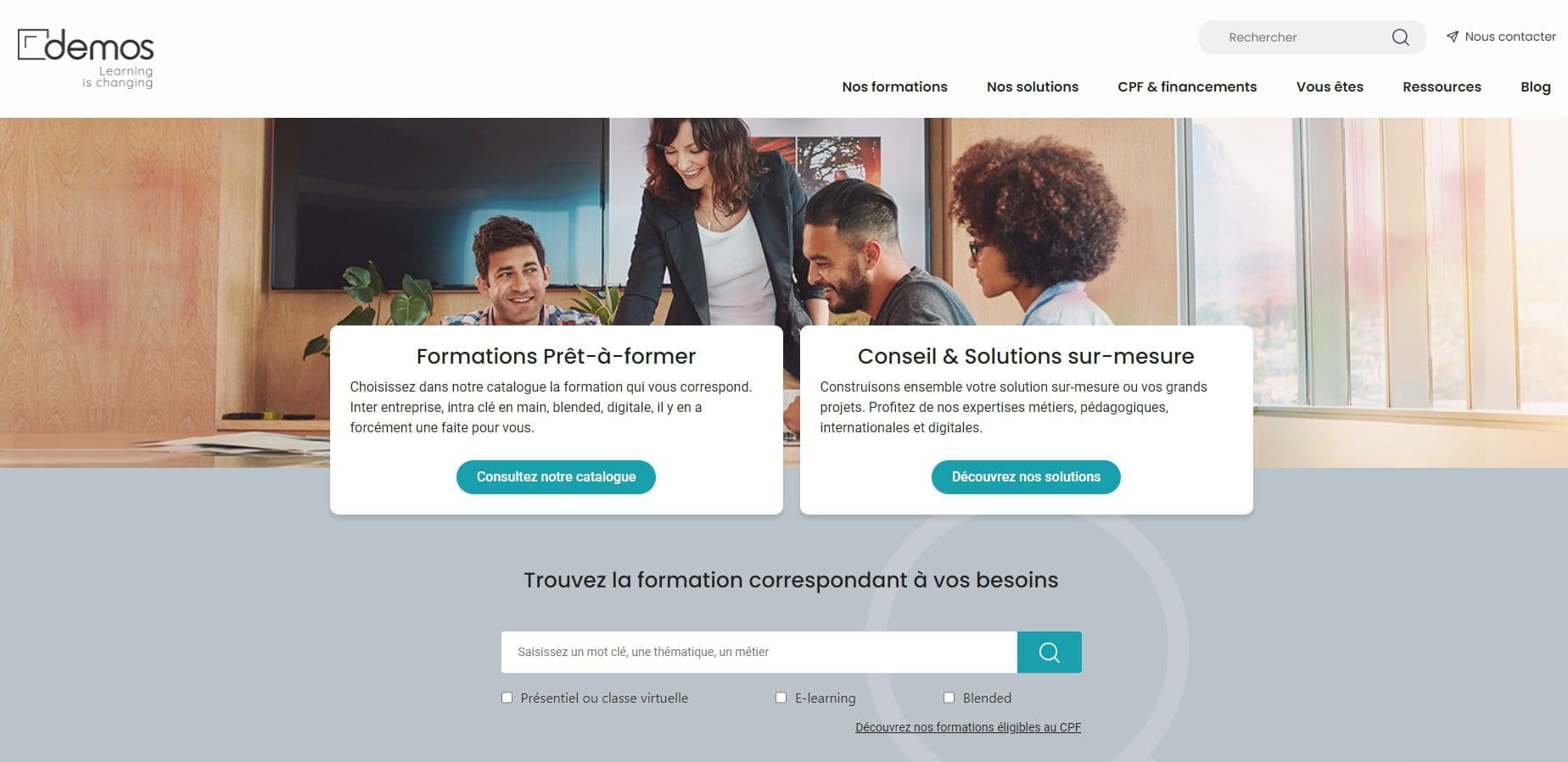 DEMOS – Organisme de formation professionnelle Un acteur reconnu de la formation professionnelle