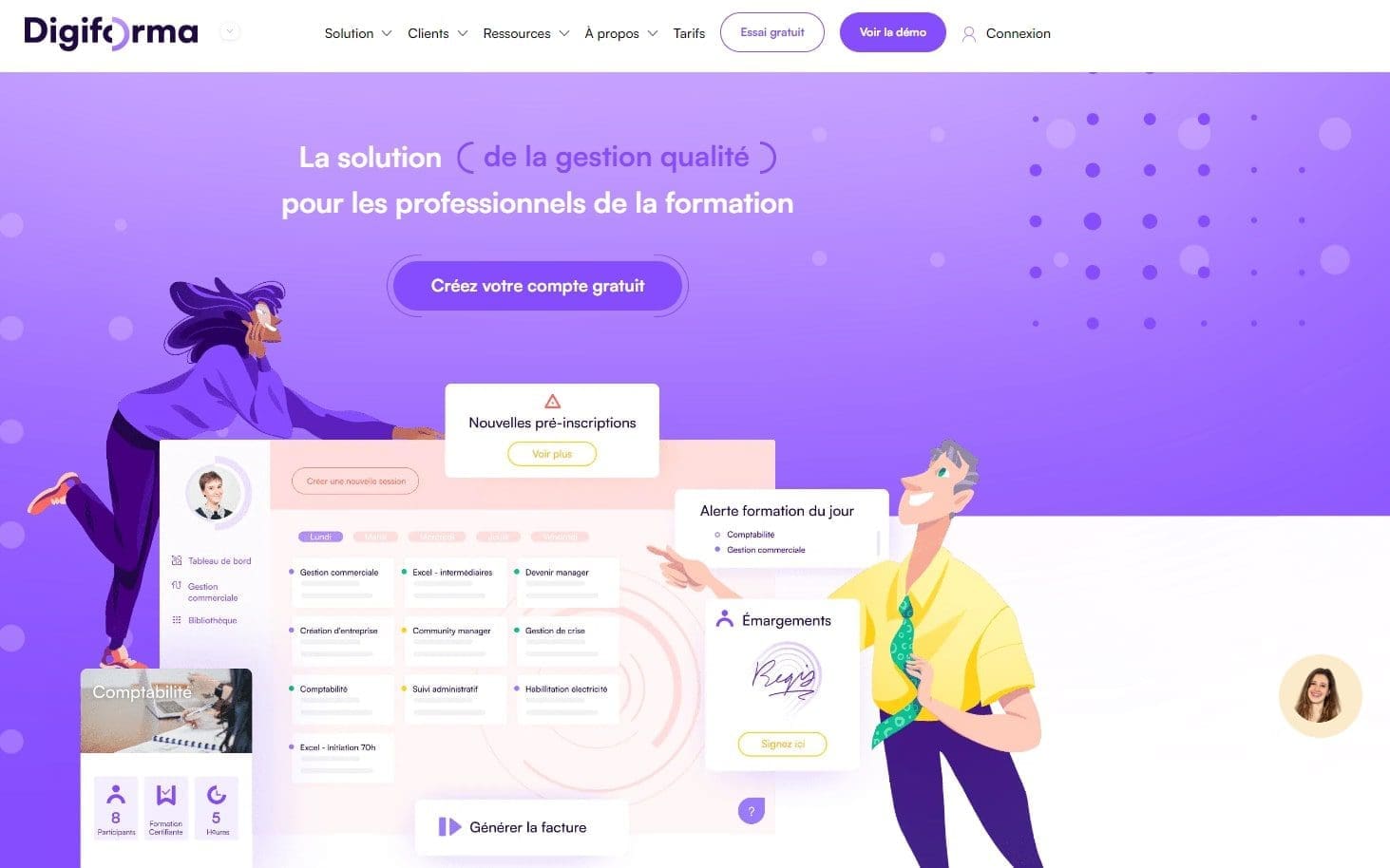 Digiforma Plateforme tout-en-un pour les formateurs Digiforma Plateforme tout en un pour les formateurs