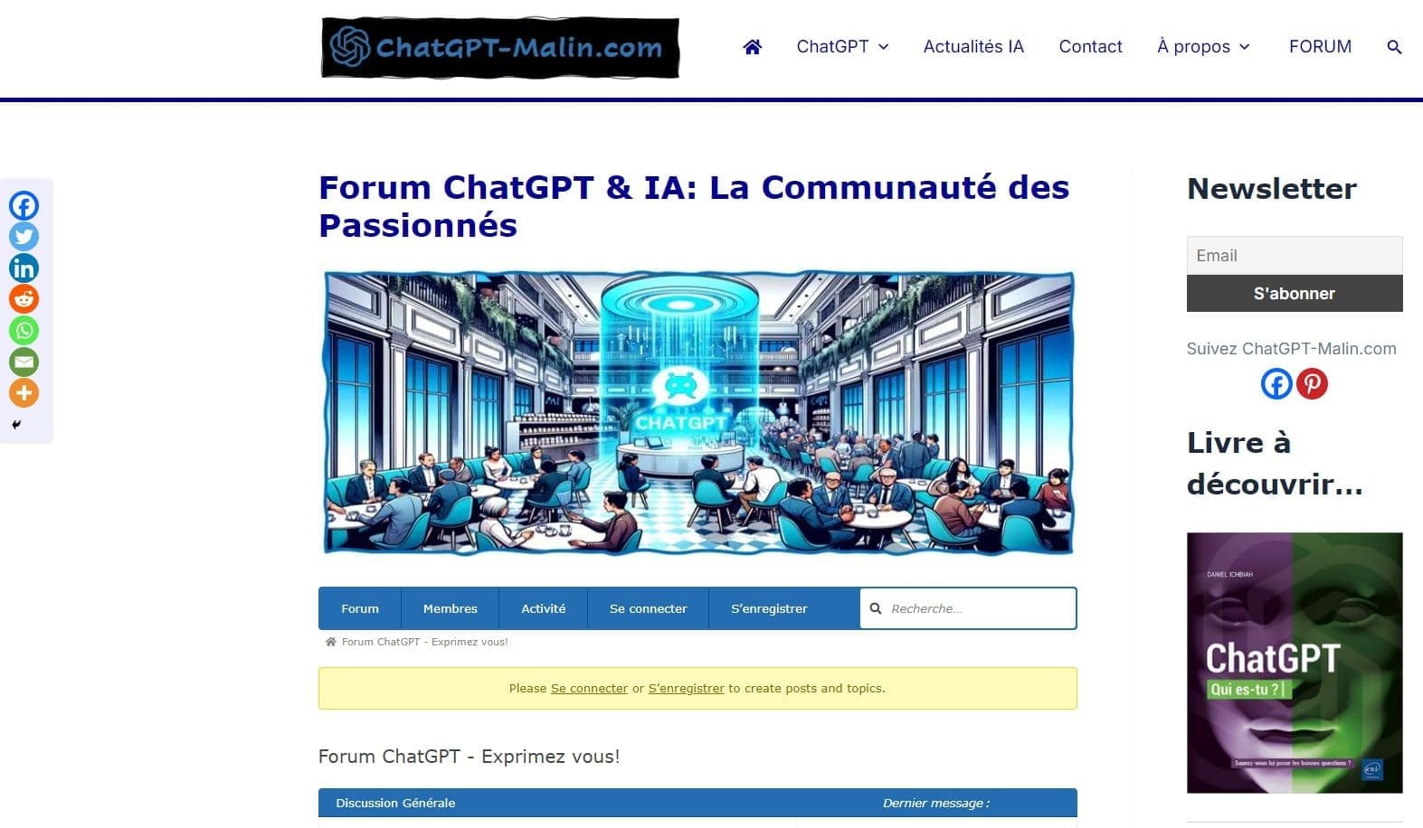Forum ChatGPT IA la Communaute des Passionnes