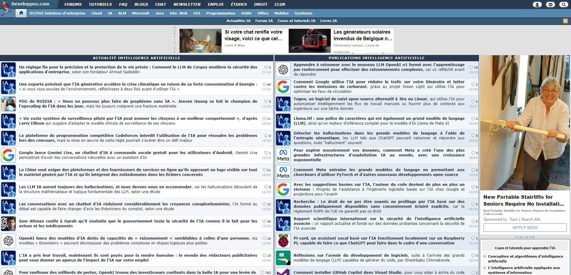 Forum Intelligence artificielle de Developpez.com – Le repaire des codeurs avec lIA