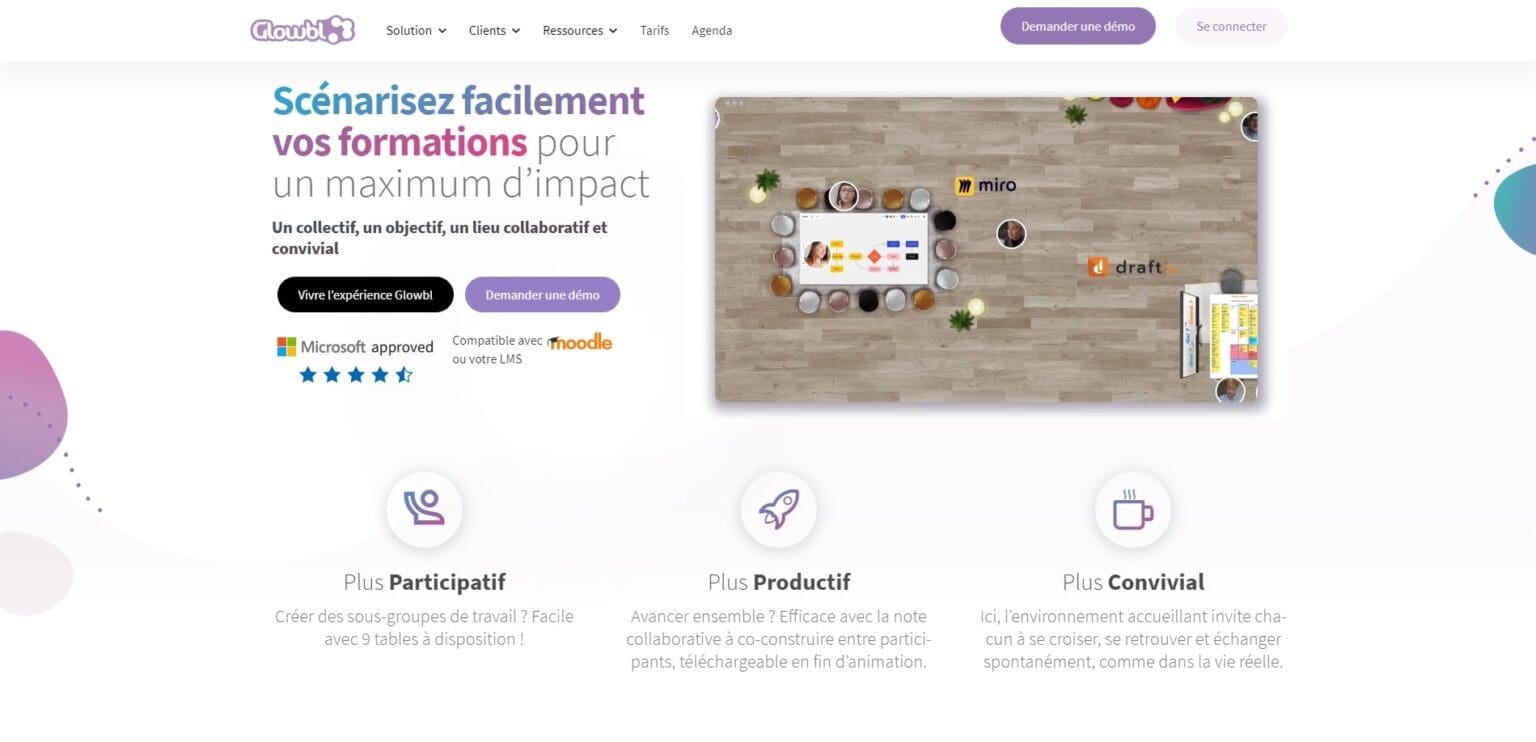 Glowbl Espace virtuel immersif pour formations et reunions interactives