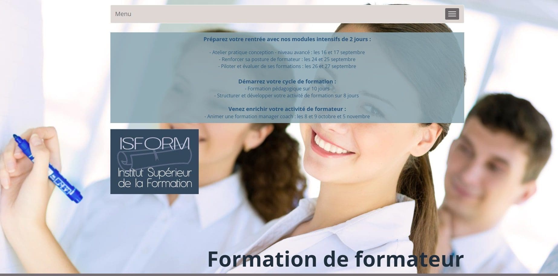 ISFORM – Institut Superieur de la Formation Un centre specialise dans la formation de formateurs