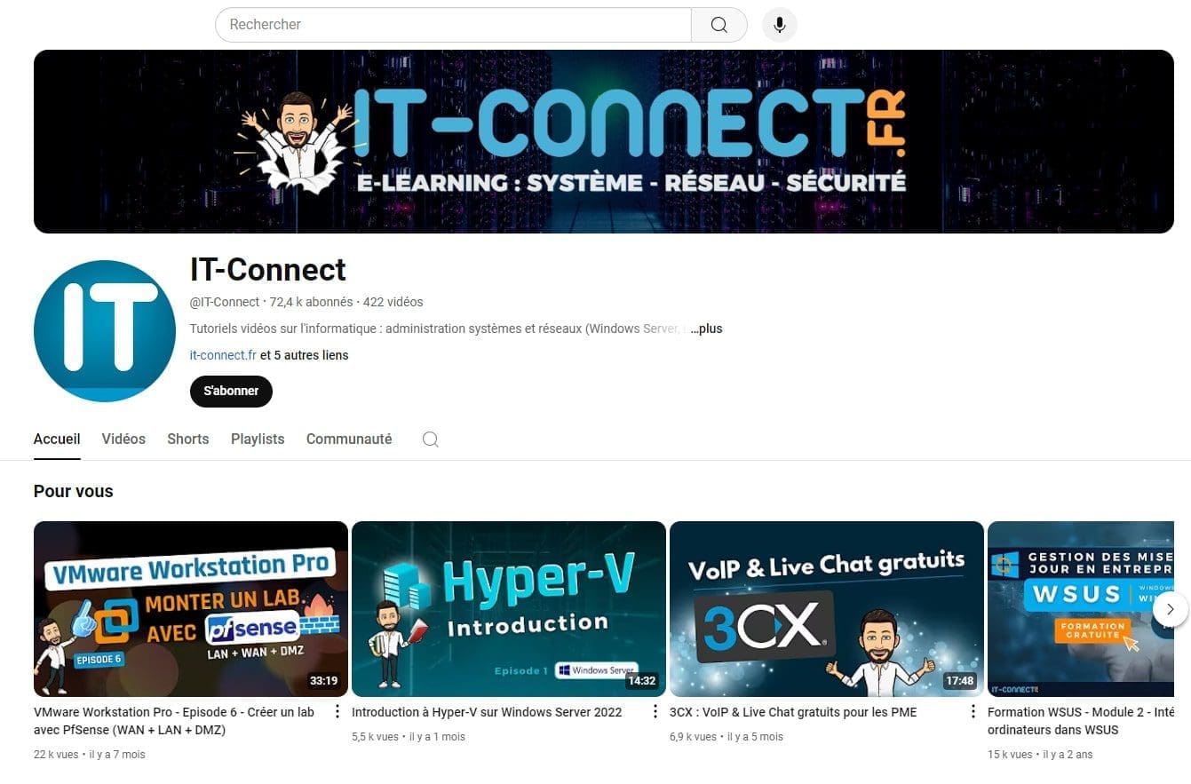 7 chaînes YouTube pour maîtriser le Cloud Computing 5 IT Connect – Technologies de linformation et infrastructures pour pros IT