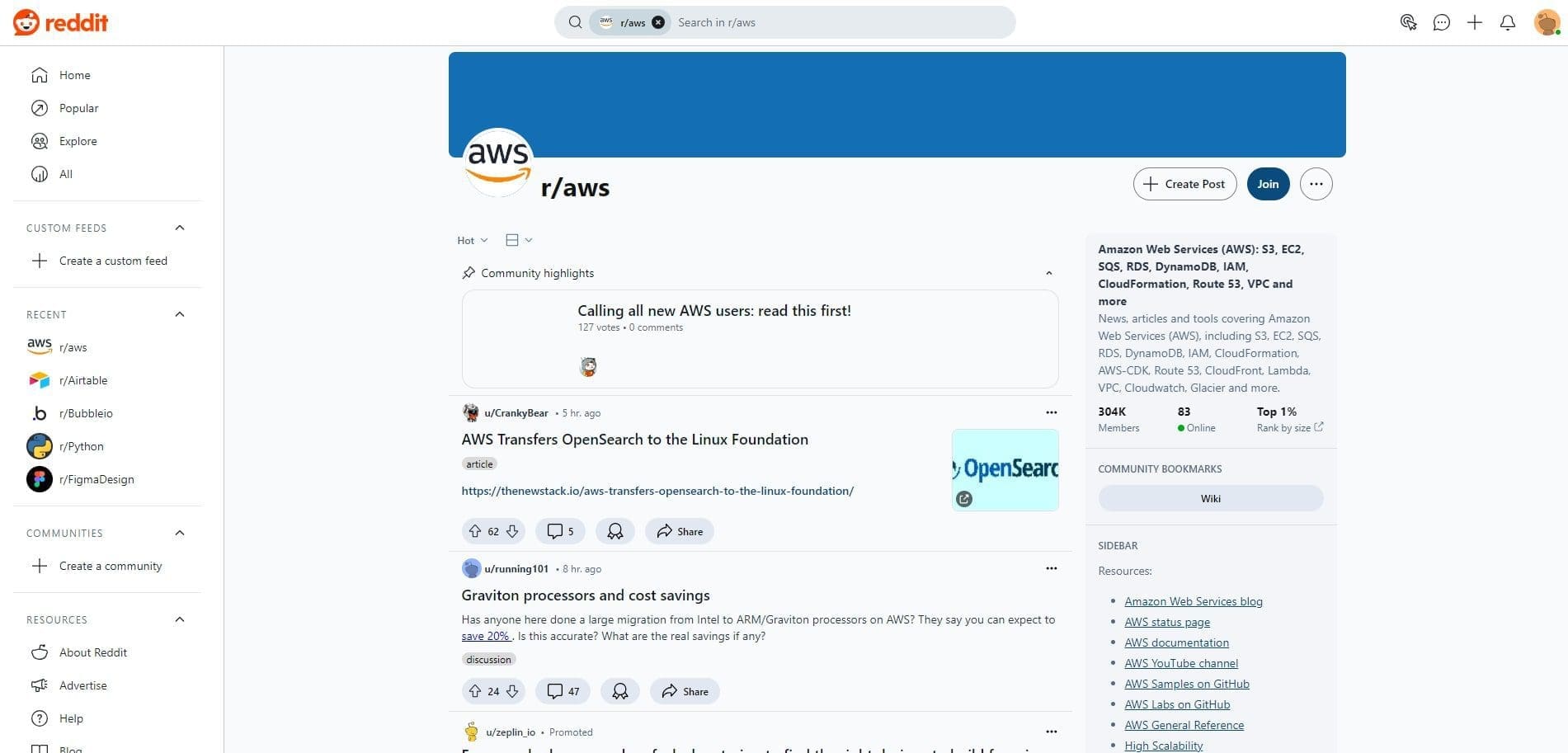 5 communautés à rejoindre pour mieux se former à AWS 5 Le subreddit AWS – Le forum mondial de la communaute AWS