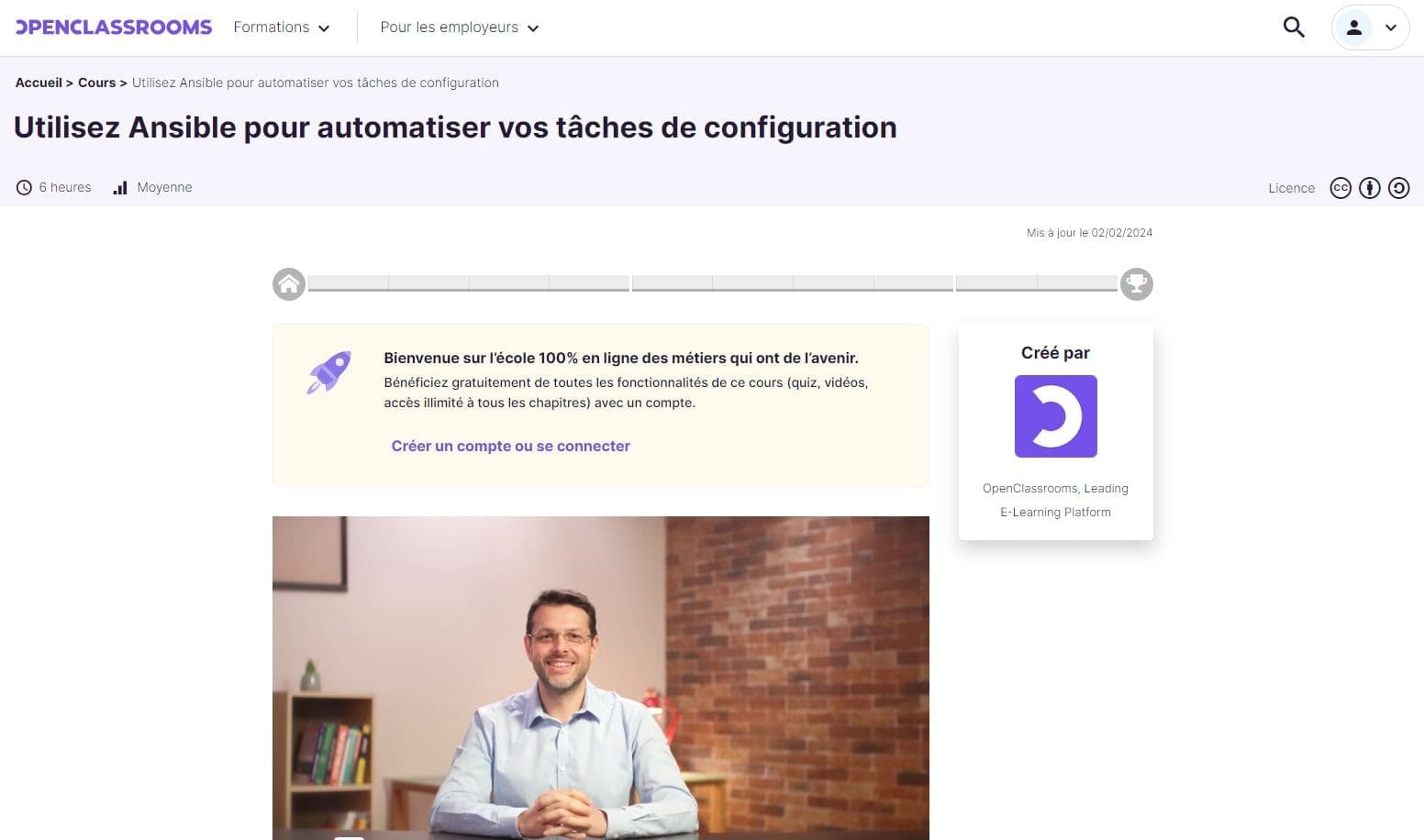 OpenClassrooms Un cours complet pour automatiser vos taches avec Ansible