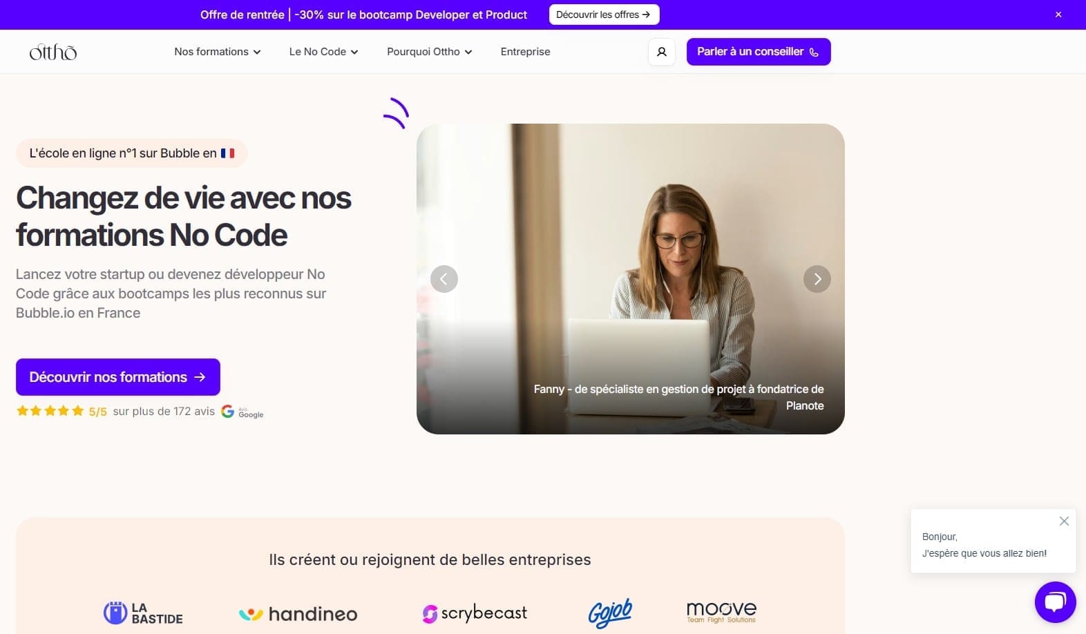 5 centres de formations pour se former à Bubble 3 Ottho Devenez developpeur Bubble en 3 mois