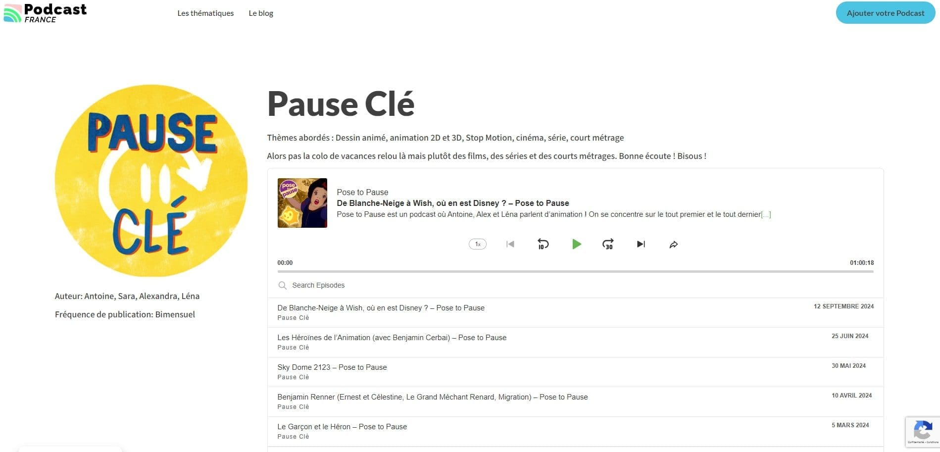 Quels podcasts pour apprendre la modélisation 3D ? 2 Pause Cle – Un podcast passionnant sur lanimation et le cinema