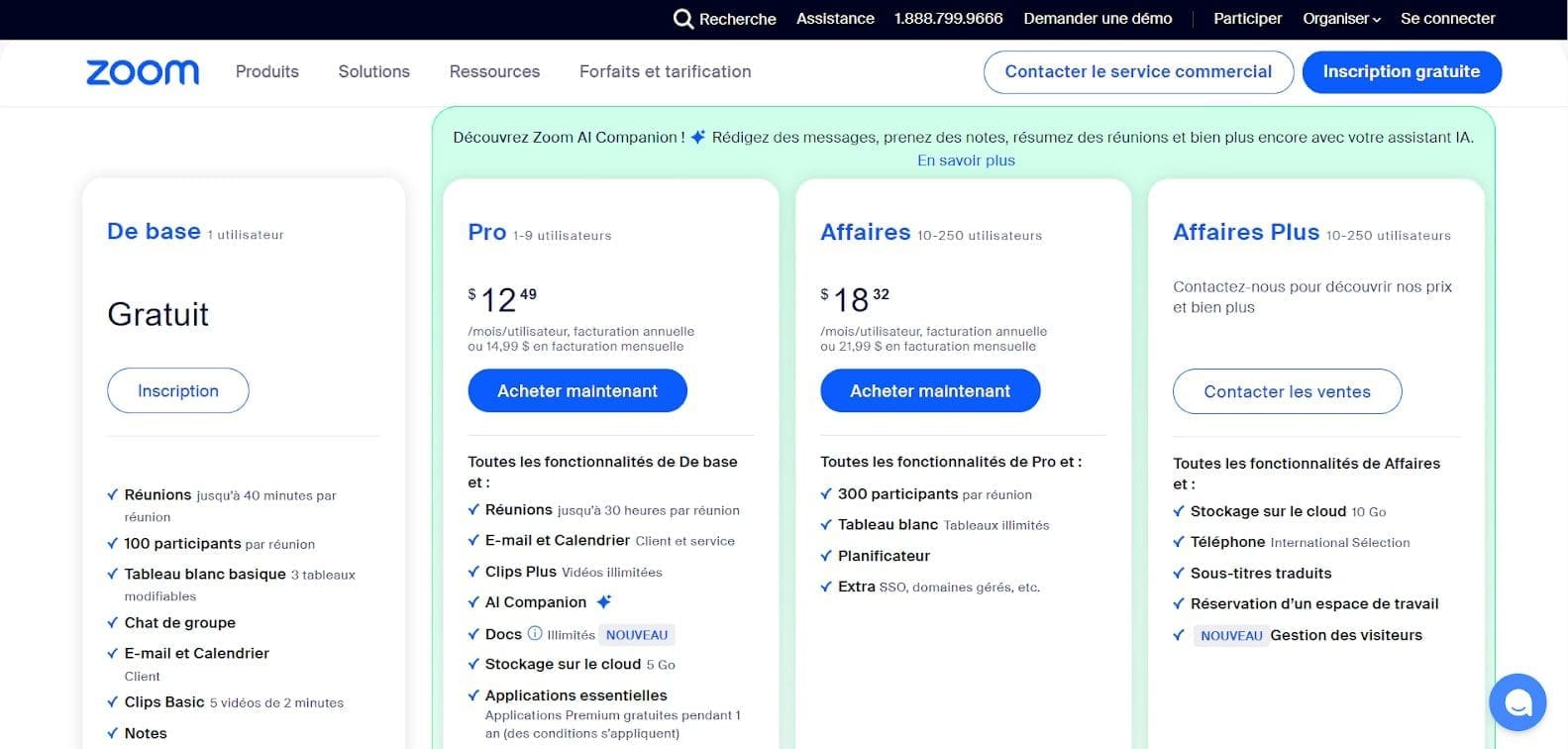 Les 10 meilleurs outils de formation à distance en 2026 1 Zoom Tarifs