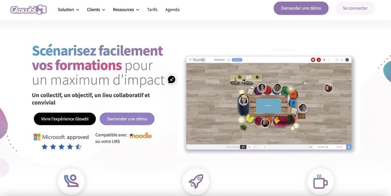 Screenshot glowbl page daccueil Grande